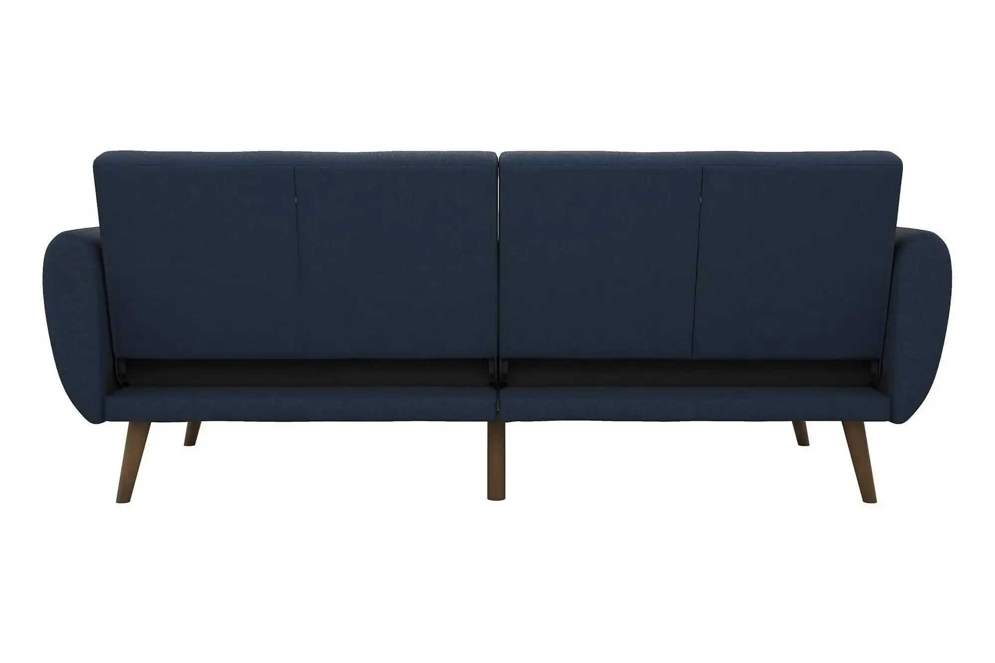 NOVOGRATZ Brittany Sofa Bed Wooden Legs - Linen - Navy - Price Crash Furniture