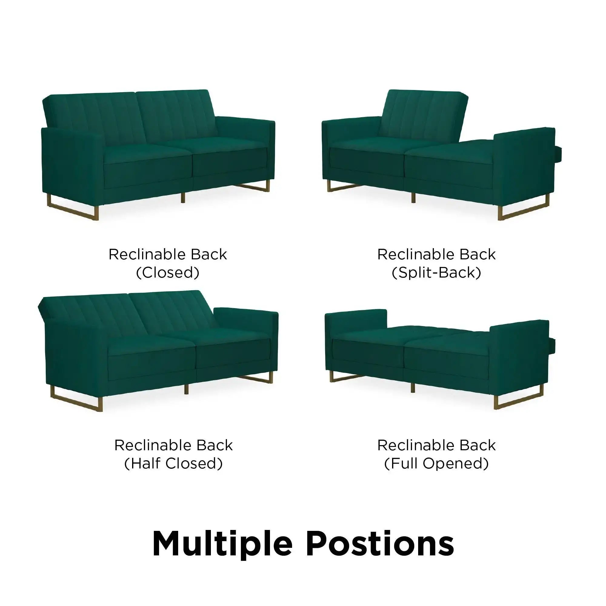 NOVOGRATZ Skylar Sofa Bed - Velvet - Green - Price Crash Furniture