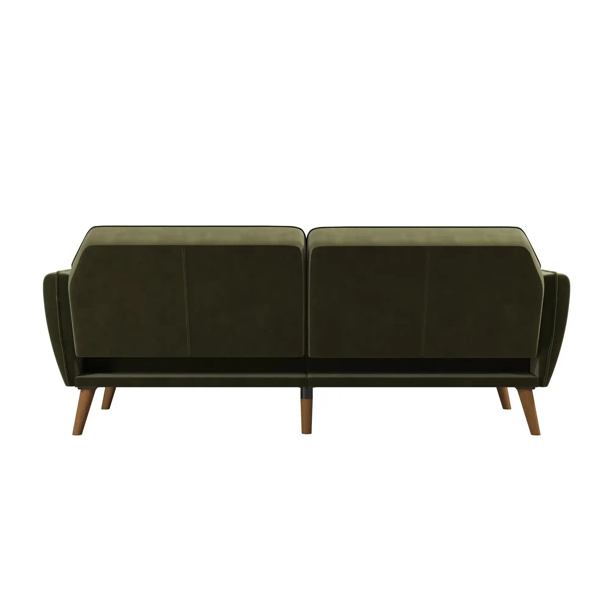 NOVOGRATZ Tallulah Memory Foam Futon Green Velvet - Price Crash Furniture