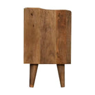 Oak-ish Small Gallery Back Bedside by Artisan Furniture - Price Crash Furniture