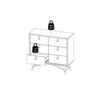 Ry Small Double Chest of Drawers 6 Drawers in Jackson Hickory Oak - Price Crash Furniture