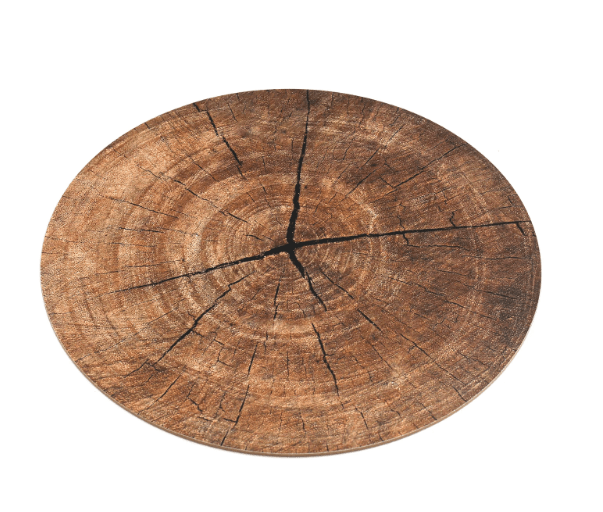 Set Of 4 Circular Bark Design Place Mats - Price Crash Furniture