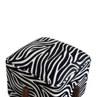 Zebra Print Footstool with Solid Wood Legs by Artisan Furniture - Price Crash Furniture