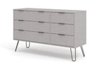 Core Products Augusta 3+3 Wide Chest of Drawers in Grey - Price Crash Furniture