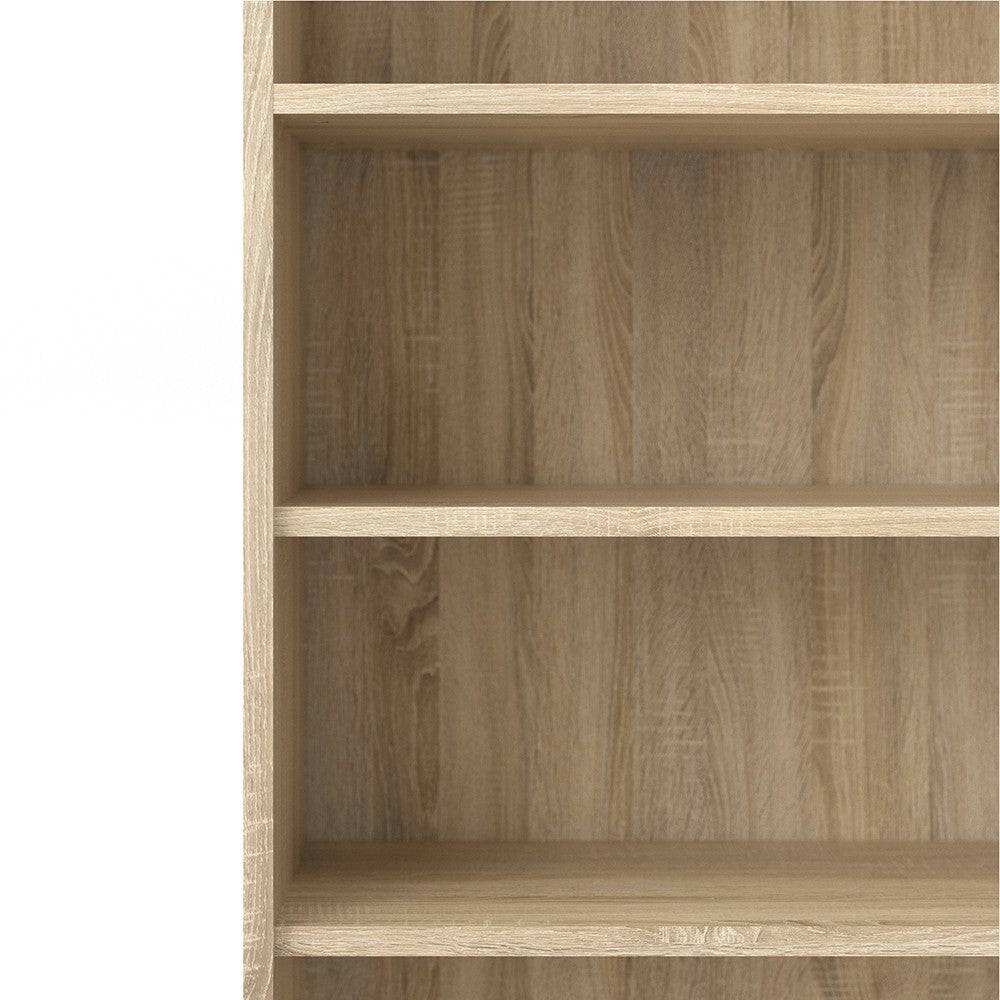 Prima Bookcase 5 Shelves with 2 Drawers and 2 Doors in Oak - Price Crash Furniture