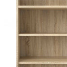 Prima Bookcase 5 Shelves with 2 Drawers and 2 Doors in Oak - Price Crash Furniture