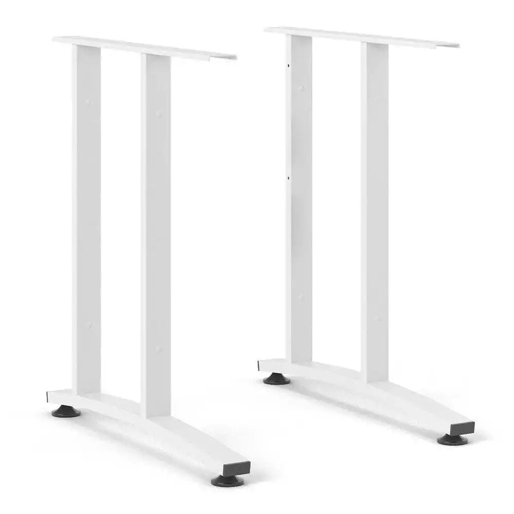 Prima Desk 120 cm in White with White Leg - Price Crash Furniture