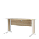 Prima Desk 150 cm in Oak with White Legs - Price Crash Furniture