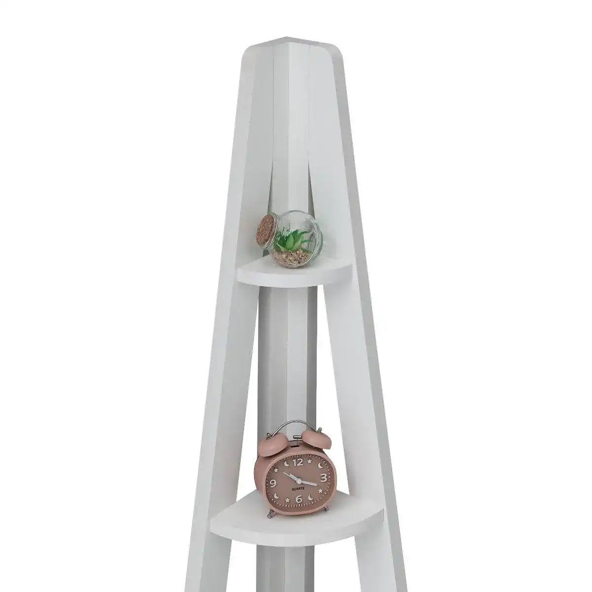 Riva Ladder Corner Bookcase in White by TAD - Price Crash Furniture