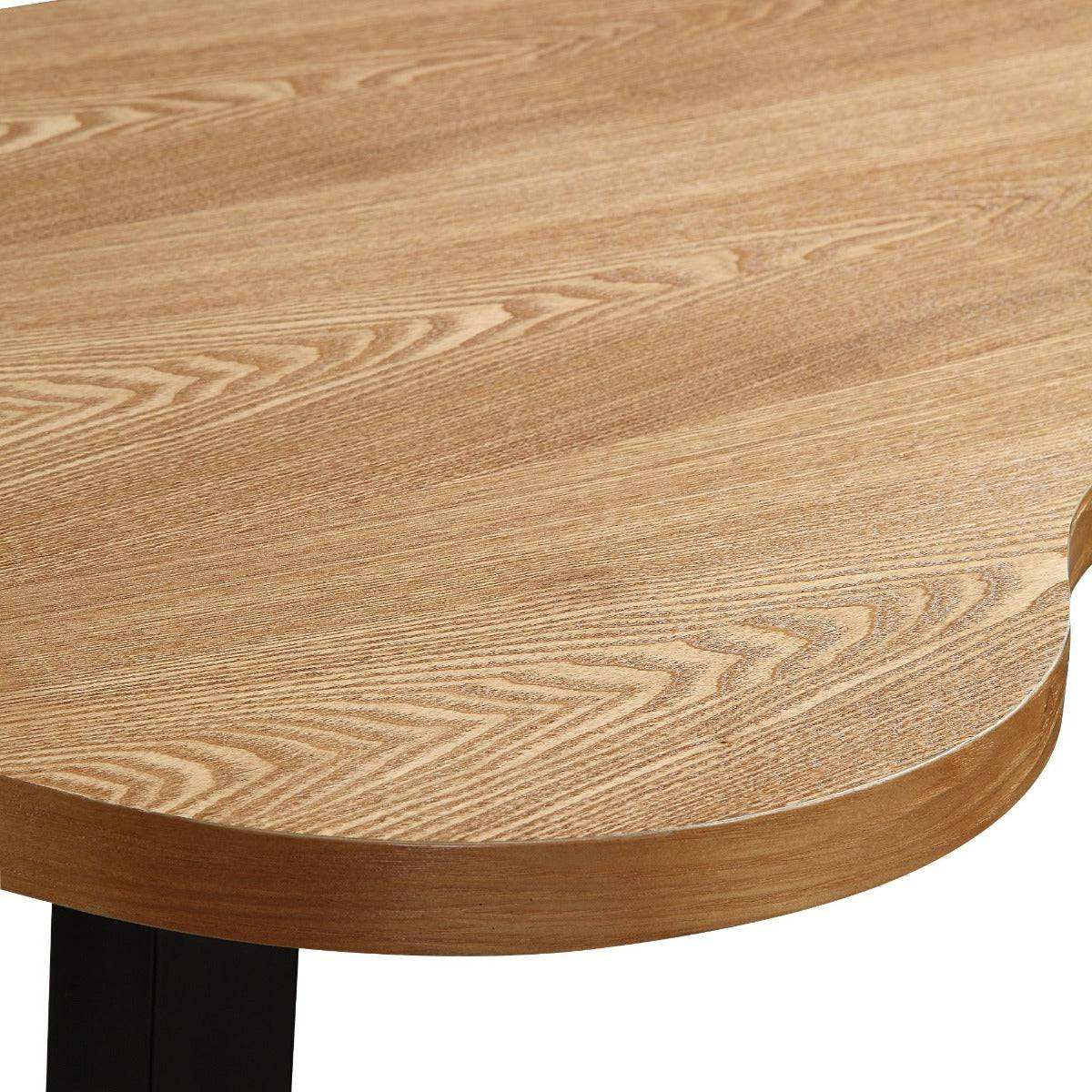 San Francisco Height Adjustable Desk Oak/Black by Jual Furnishings - Price Crash Furniture