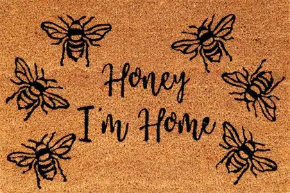 Honey I'm Home Coir Doormat 40x60cm - Price Crash Furniture