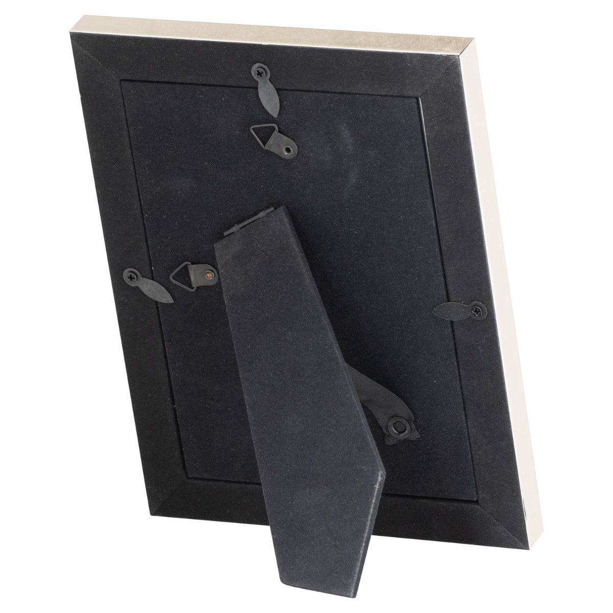 Silver Edged Black Velvet 5X7 Photo Frame - Price Crash Furniture