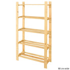 Simple and Natural Wood 80x160cm 5-Tier Shelf Unit by Core - Price Crash Furniture