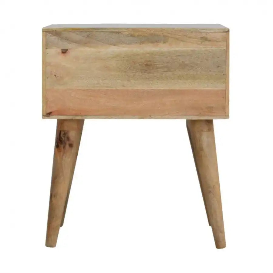 Sleek Screen Print Drawer Front Bedside Table - Price Crash Furniture