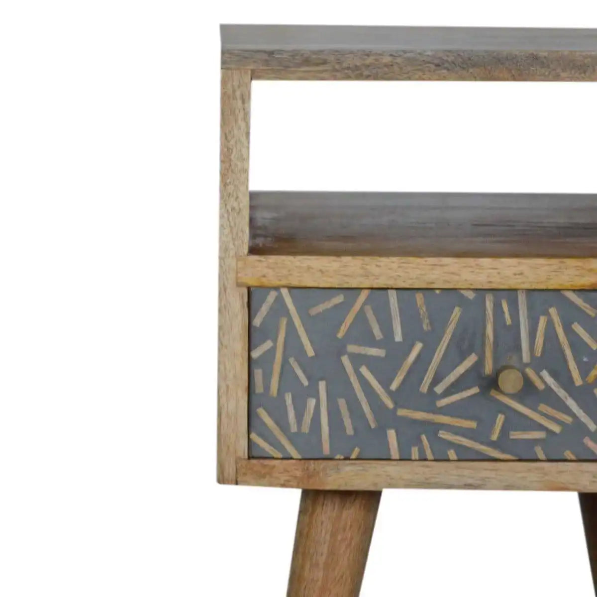 Small Chestnut Finish Bedside Table Unit - Price Crash Furniture