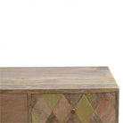 Solid Wood 2 Drawer Writing Desk With Gold Brass Insert - Price Crash Furniture