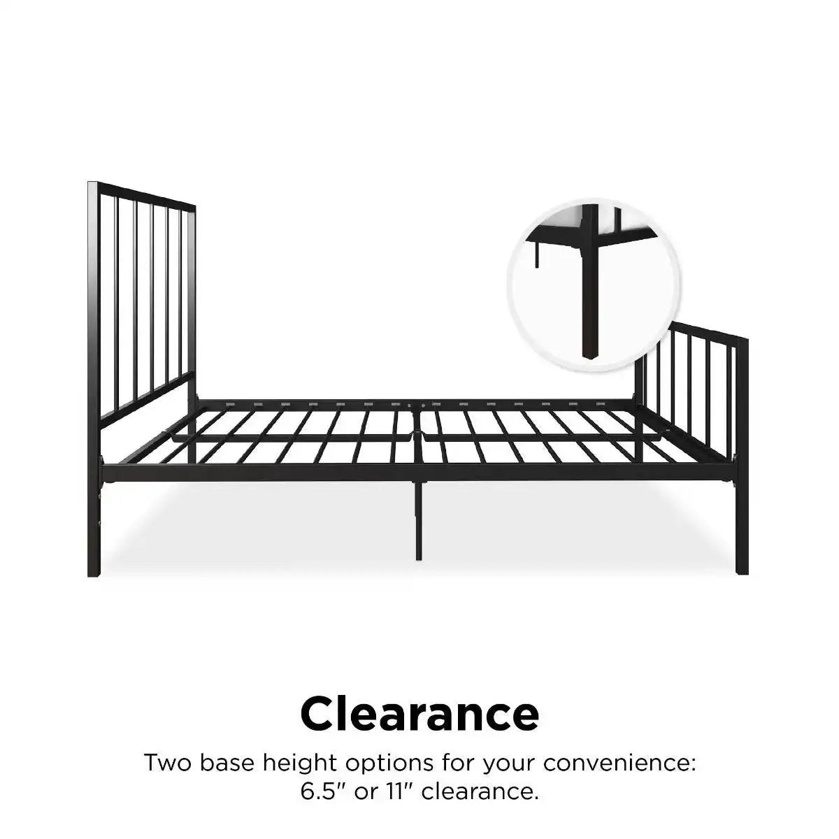 Stella Metal King Size Bed in Black by Dorel - Price Crash Furniture