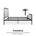 Stella Metal King Size Bed in Black by Dorel - Price Crash Furniture