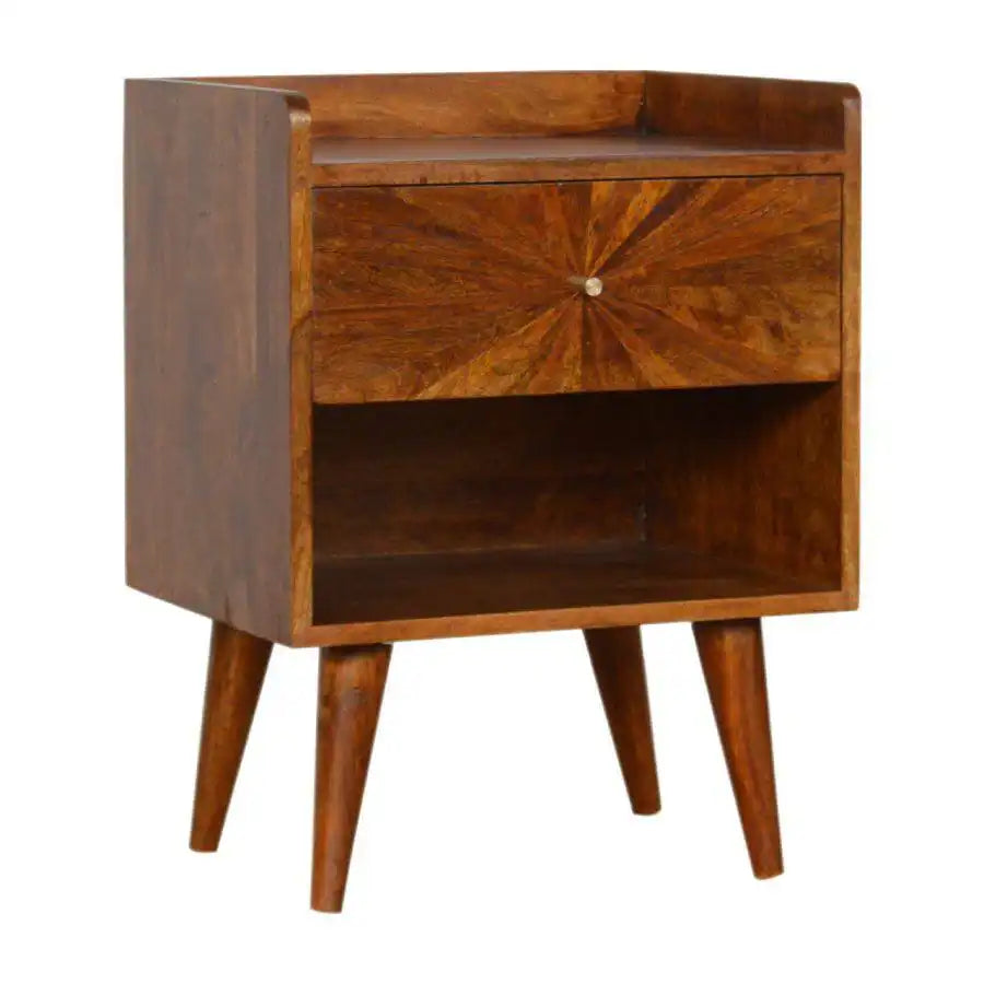 Sunrise Console Table in Chestnut-effect Mango Wood - Price Crash Furniture