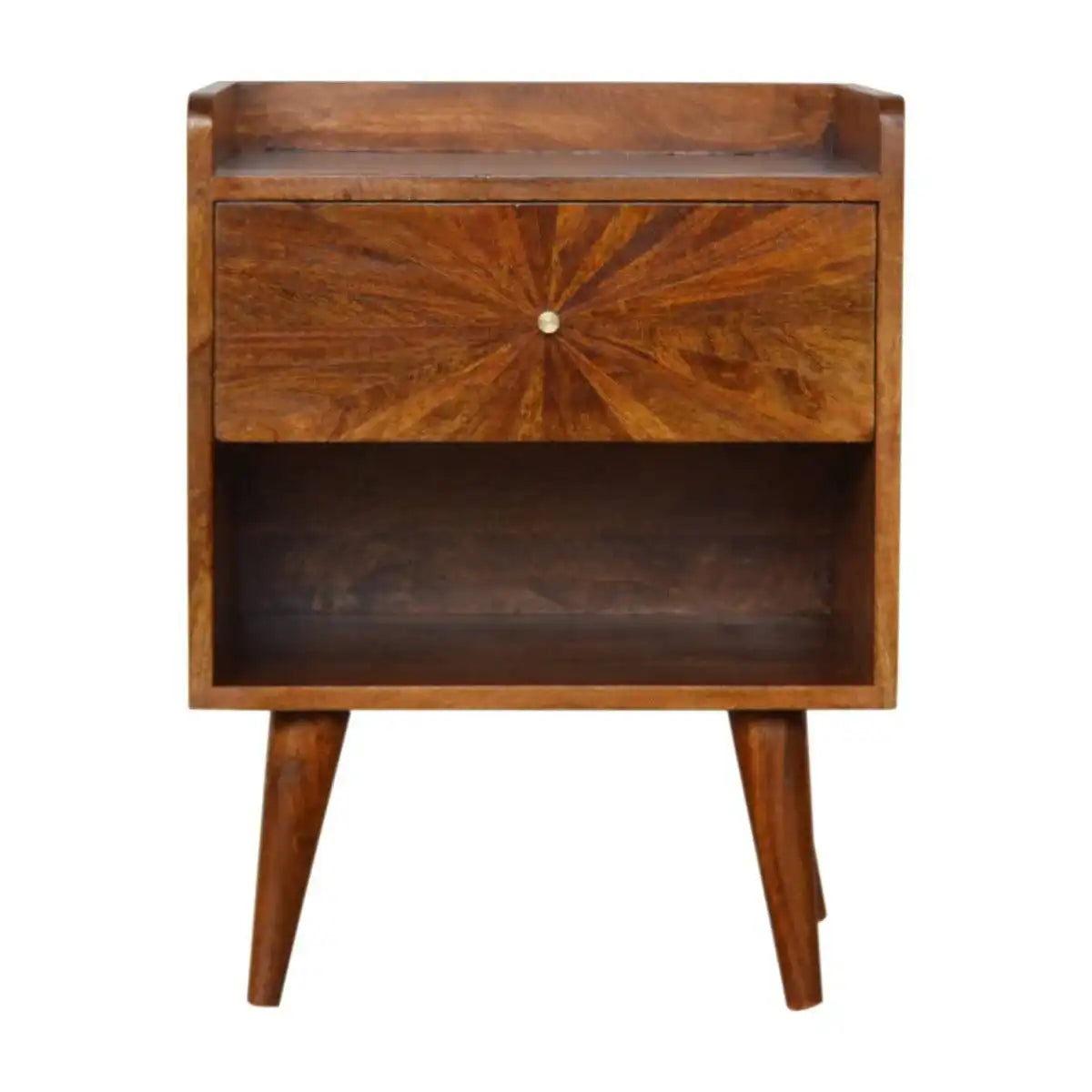 Sunrise Console Table in Chestnut-effect Mango Wood - Price Crash Furniture
