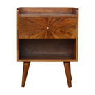Sunrise Console Table in Chestnut-effect Mango Wood - Price Crash Furniture