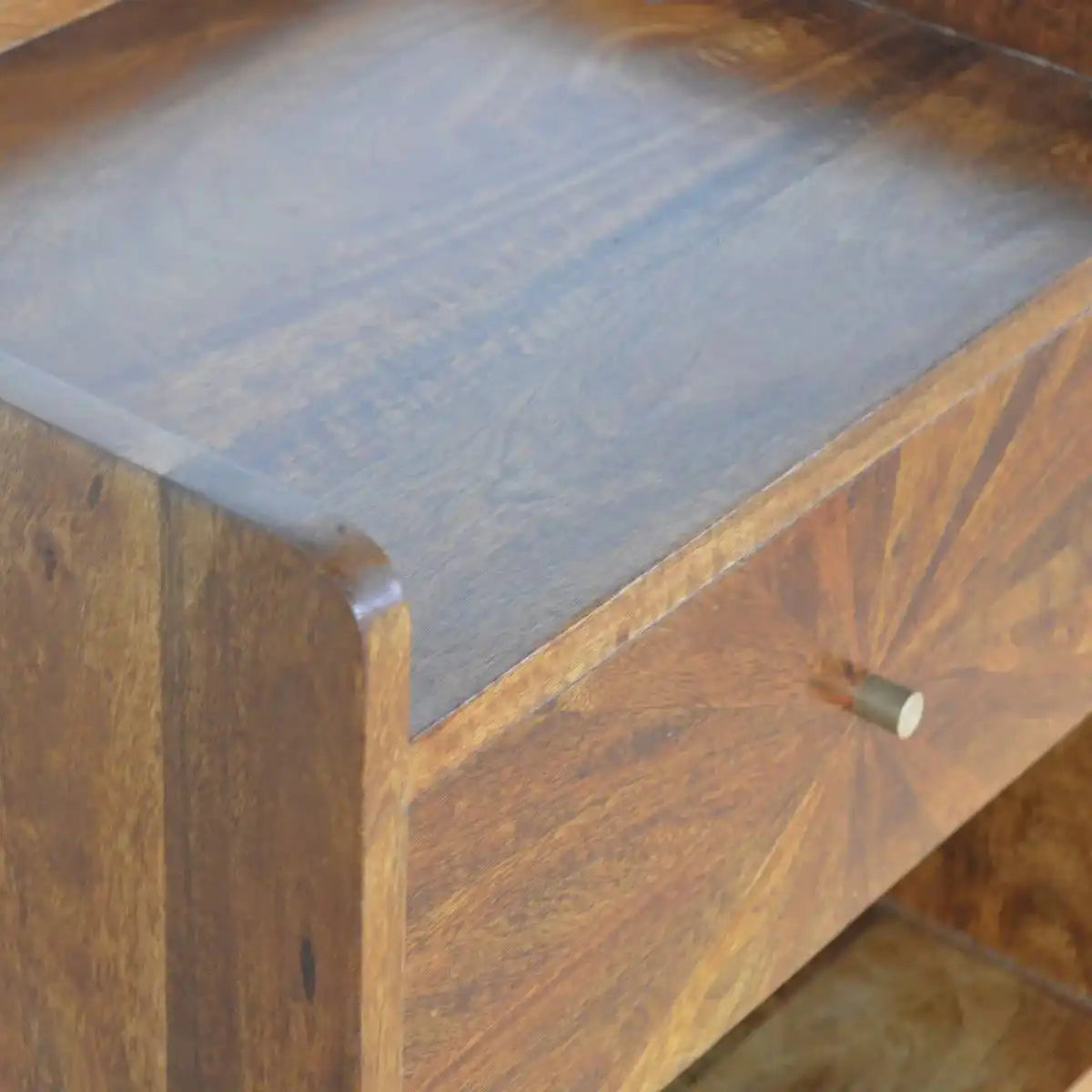 Sunrise Console Table in Chestnut-effect Mango Wood - Price Crash Furniture