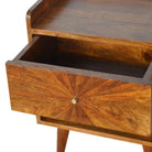 Sunrise Console Table in Chestnut-effect Mango Wood - Price Crash Furniture