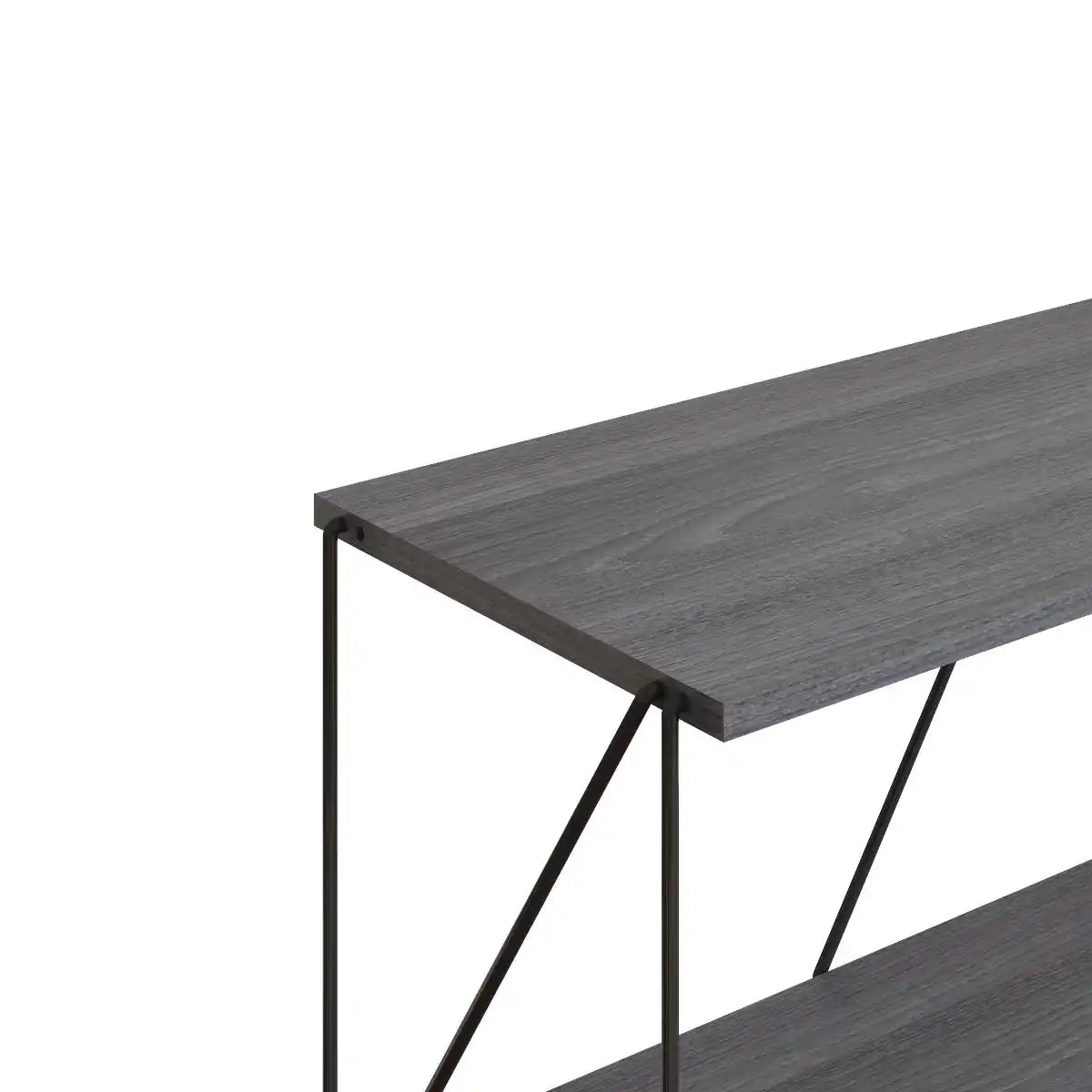 Leyo 3 Tier Grey Bookcase Bookshelf Shelving Unit - Price Crash Furniture