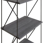 Leyo 5 Shelf Bookcase Display Unit Grey & Black - Price Crash Furniture