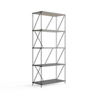Leyo 5 Tier Bookshelf Shelving Unit Grey - Price Crash Furniture