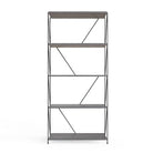 Leyo 5 Tier Bookshelf Shelving Unit Grey - Price Crash Furniture