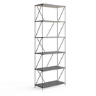 Leyo 6 Tier Grey Bookcase Bookshelf Storage Unit - Price Crash Furniture
