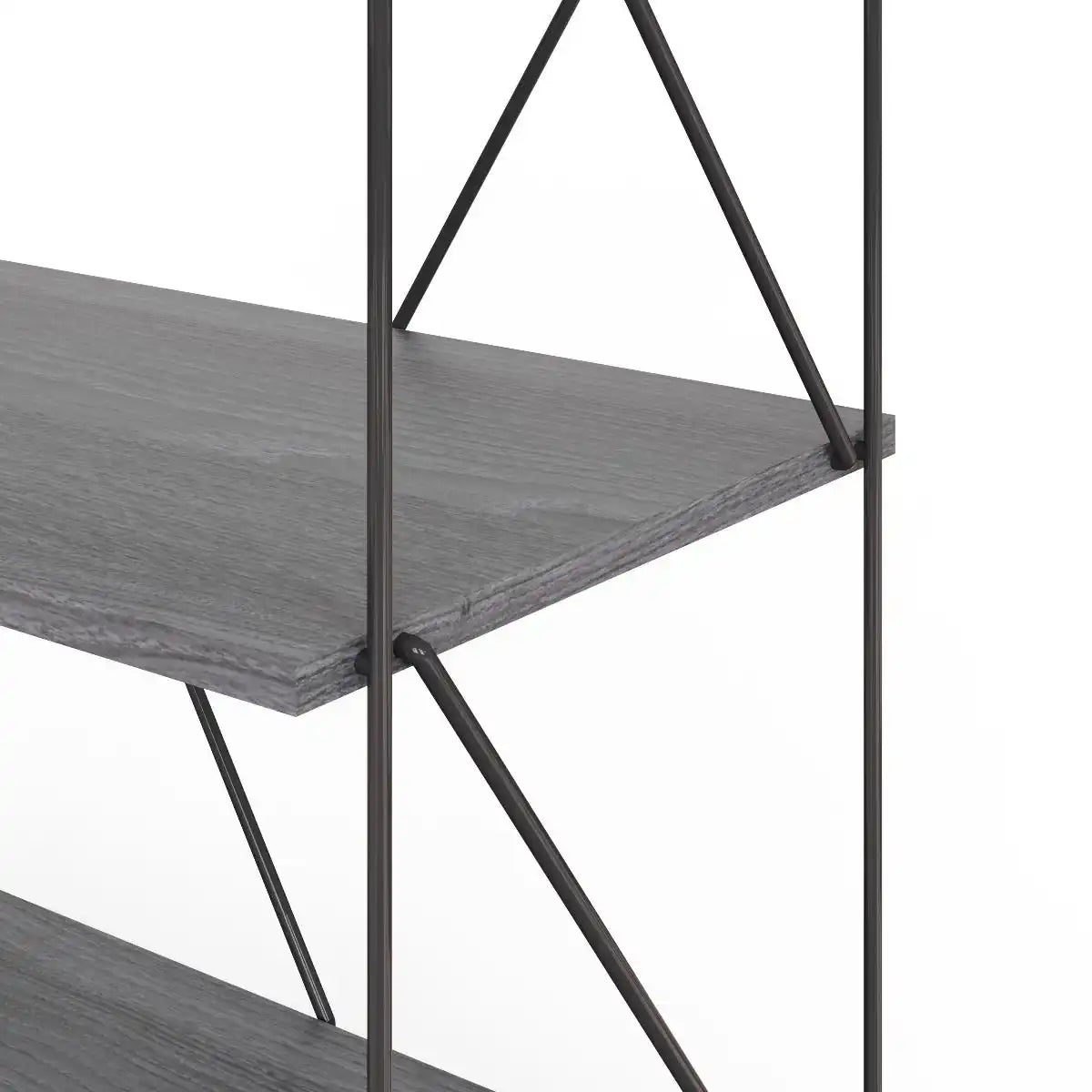 Leyo 6 Tier Grey Bookcase Bookshelf Storage Unit - Price Crash Furniture