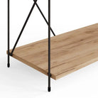 Leyo 4 Shelf Shelving Display Unit in Oak & Black - Price Crash Furniture