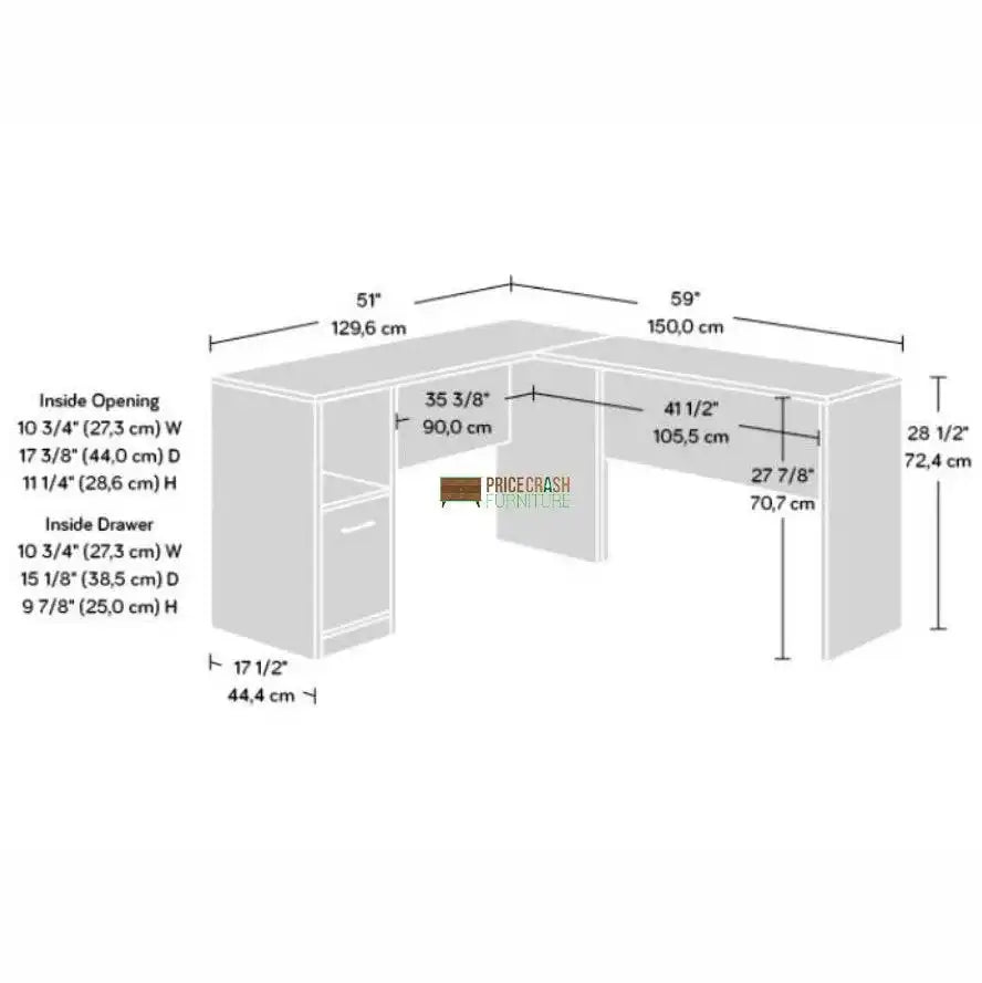Teknik Essentials Desk in Summer Oak - Price Crash Furniture