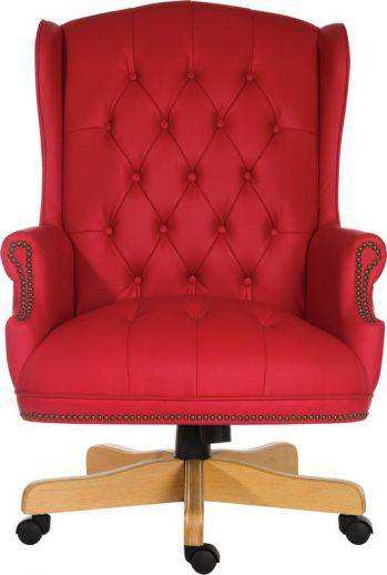 Teknik Executive Chairman Chair in Rouge Red - Price Crash Furniture