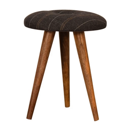 Tweed Pattern Footstool - Price Crash Furniture