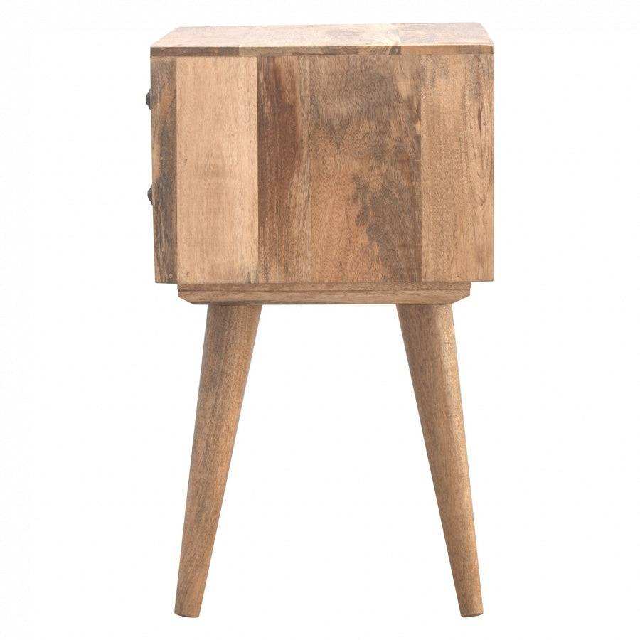 2 Drawer Solid Wood Bedside Table - Price Crash Furniture