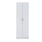 3 DOOR DOUBLE WARDROBE WHITE Essentials - Price Crash Furniture