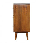 3 Drawer Curved Chestnut Chest - Price Crash Furniture