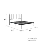 Aaron Black Metal UK King Size Bed (USA Queen Size) by Dorel - Price Crash Furniture