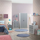 Alton 1 Drawer Nightstand in Grey and White by TAD - Price Crash Furniture