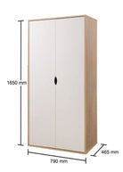 Alton 2 Door Wardrobe in Sonoma oak and White by TAD - Price Crash Furniture
