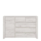 Angel 1 Door 2+3 drawer Chest of Drawers / Sideboard in White Oak - Price Crash Furniture