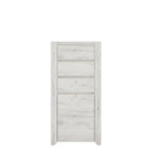 Angel 1 Door 3 Drawer Chest of Drawers in White Oak - Price Crash Furniture