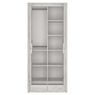 Angel 2 Door 2 Drawer Fitted Wardrobe in White Oak - Price Crash Furniture