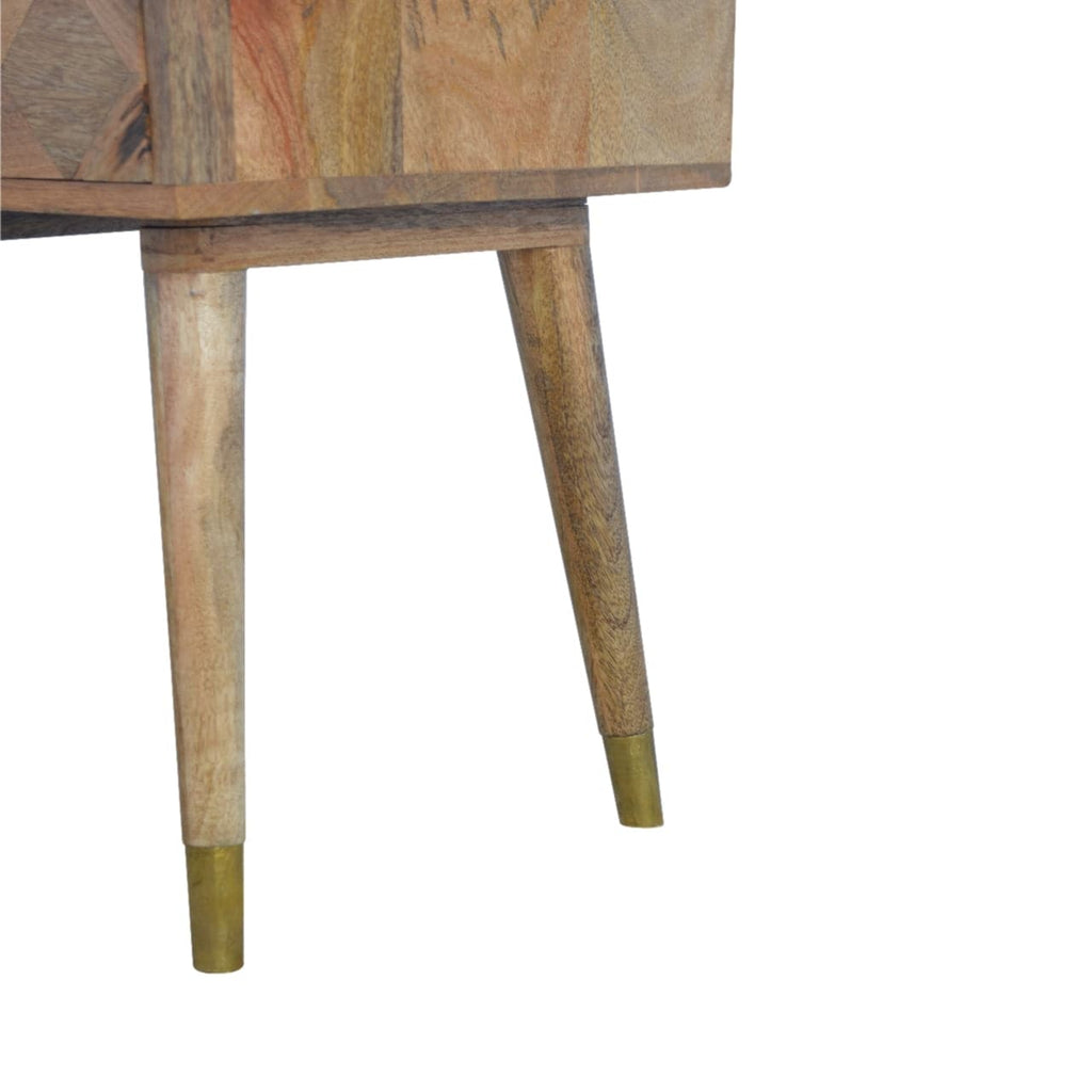 ArtHaus Collection Brass Inlay 1 Drawer Bedside - Price Crash Furniture