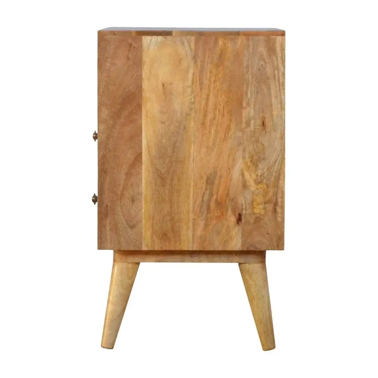 ArtHaus Collection Geometric Printed 2 Drawer Bedside With Open Slot - Price Crash Furniture