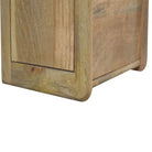 ArtHaus Collection Scandi Curved Gallery Back 2 Drawer Bedside With Open Slot - Price Crash Furniture