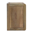 ArtHaus Collection Scandi Curved Gallery Back 2 Drawer Bedside With Open Slot - Price Crash Furniture